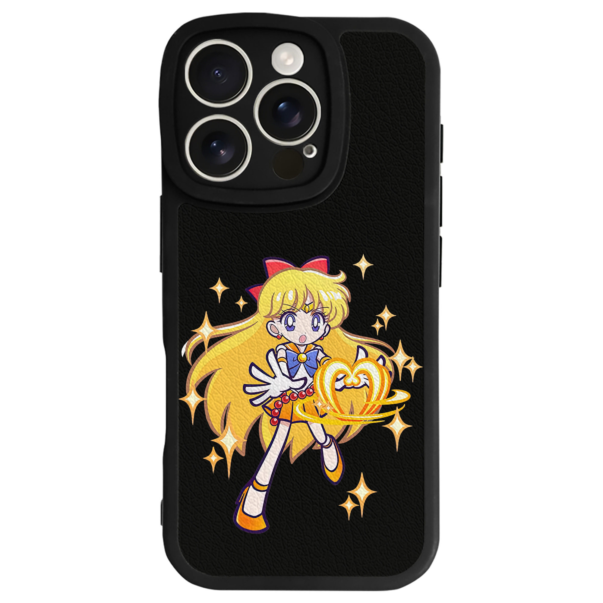 （画像用） 美少女戦士セーラームーン 愛野 美奈子 あいの みなこ Sailor Moon Aino Minako 【iPhone 16シリーズ対応】シリコンスマホケース（レザー調） 材質：シリコン
